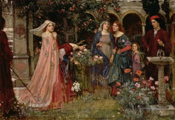 Le jardin enchanté femme grecque John William Waterhouse Peinture à l'huile